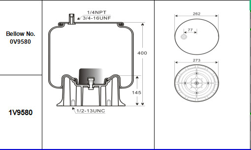 Hendrickson S-20127 W01-358-9580 SC2761のためのYicontonのトレーラーの空気ばね